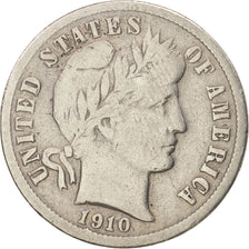 United States, Barber Dime, Dime, 1910, U.S. Mint, Denver, F(12-15), Silver