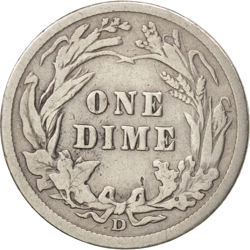 United States, Barber Dime, Dime, 1910, U.S. Mint, Denver, F(12-15), Silver