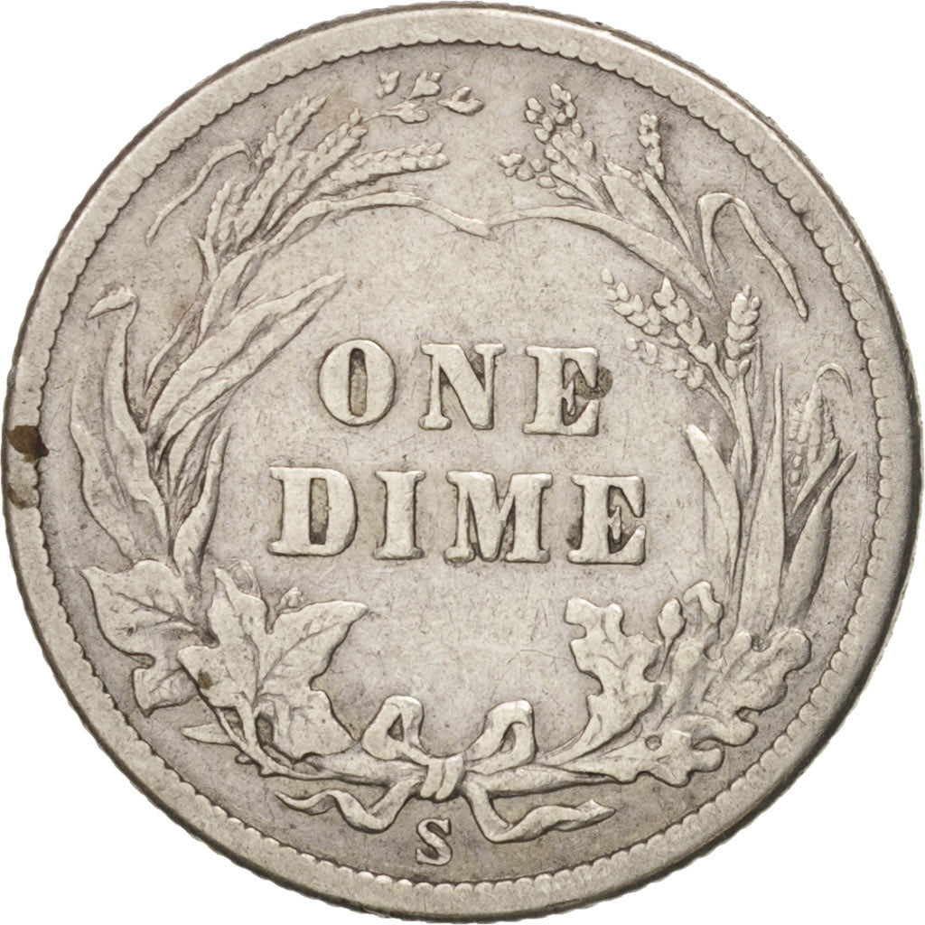 United States, Barber Dime, Dime, 1911, U.S. Mint, San Francisco, VF(30-35)