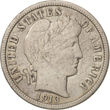Moneda, Estados Unidos, Barber Dime, Dime, 1913, U.S. Mint, Philadelphia, BC+