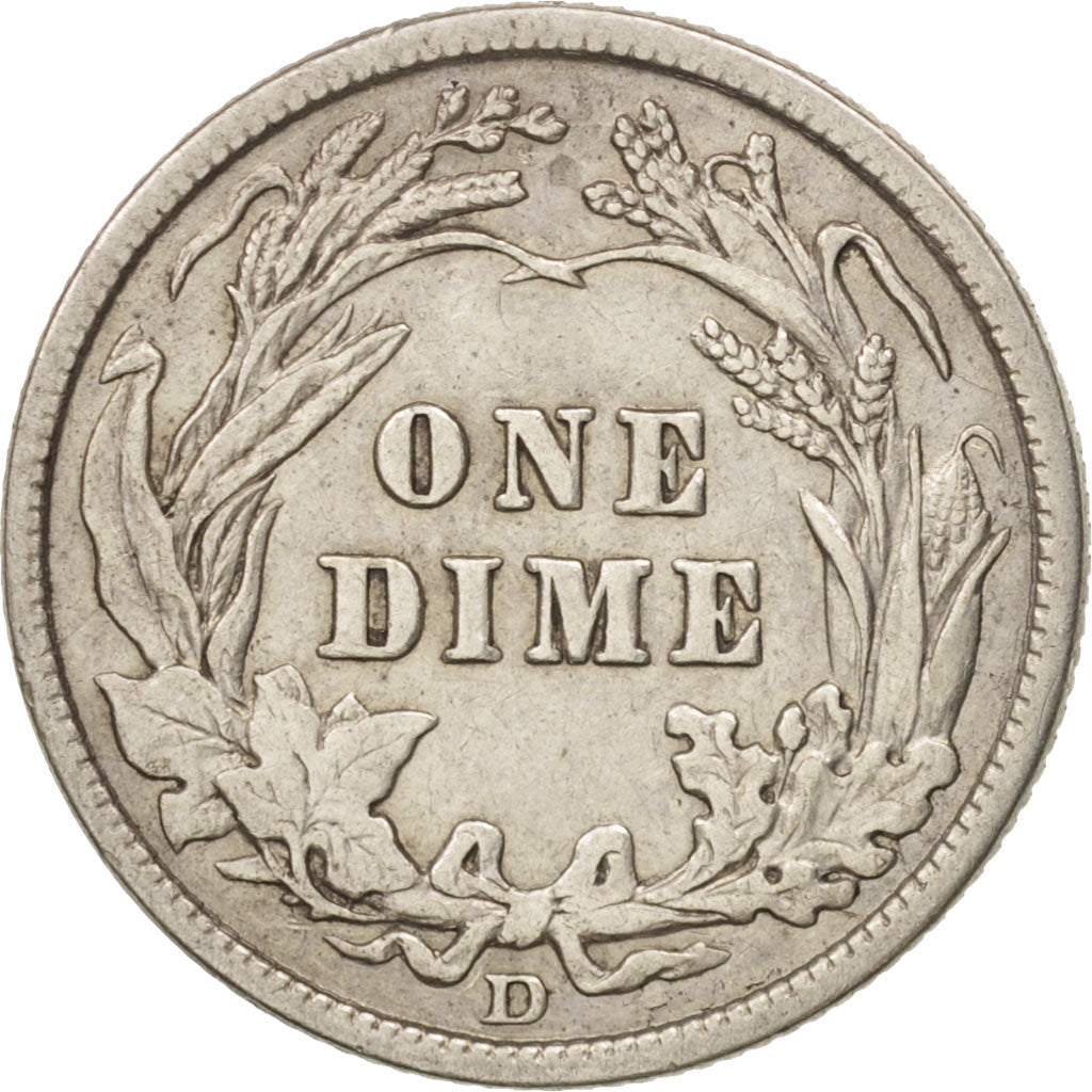 United States, Barber Dime, Dime, 1914, U.S. Mint, Denver, EF(40-45), Silver