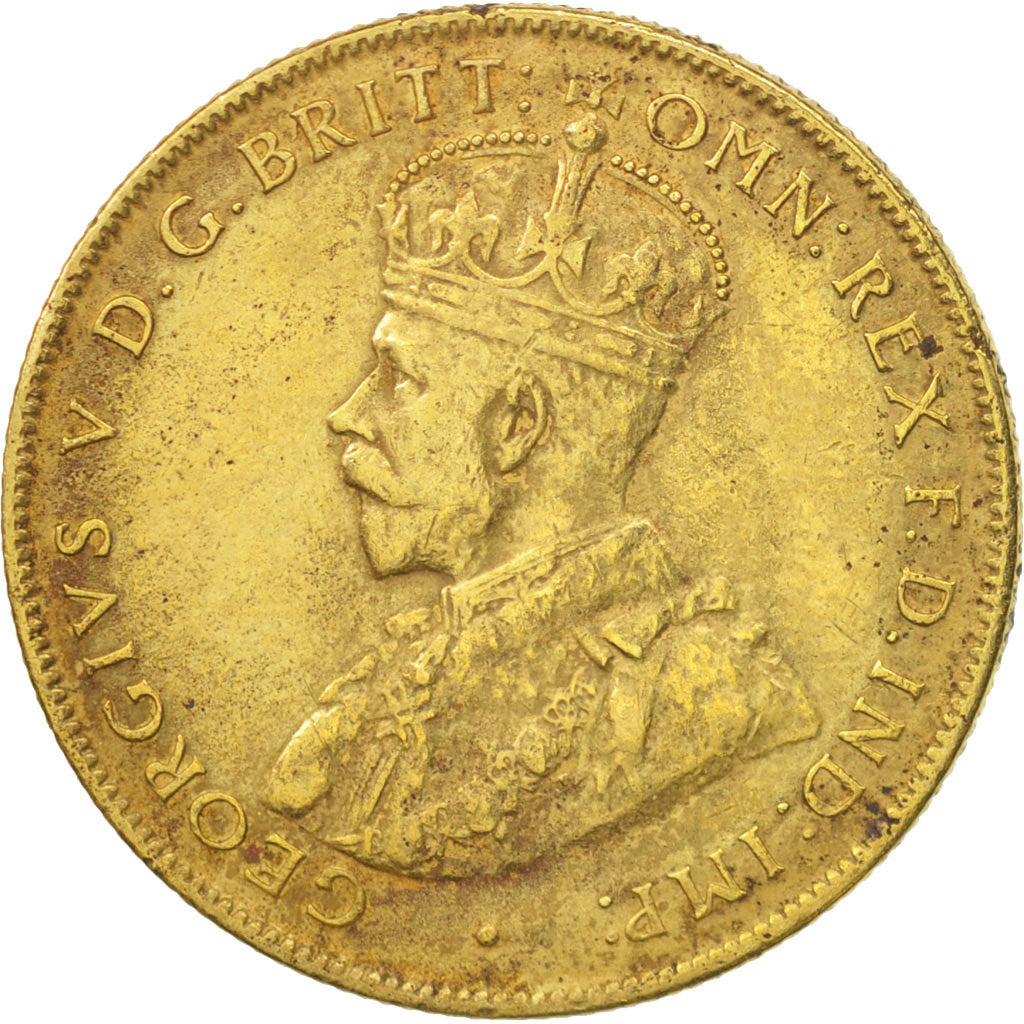 AFRICA OCCIDENTALE BRITANNICA, George V, 2 Shillings, 1920, MB, Stagno-ottone