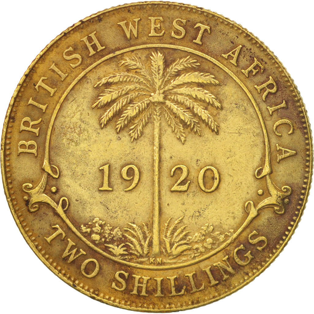 AFRICA OCCIDENTALE BRITANNICA, George V, 2 Shillings, 1920, MB, Stagno-ottone