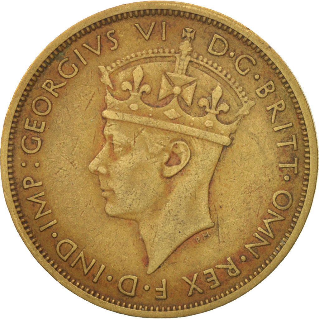 BRITISH WEST AFRICA, George VI, 2 Shillings, 1942, VF(30-35), Nickel-brass