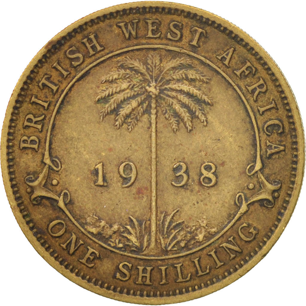 Coin, BRITISH WEST AFRICA, George VI, Shilling, 1938, VF(30-35), Nickel-brass
