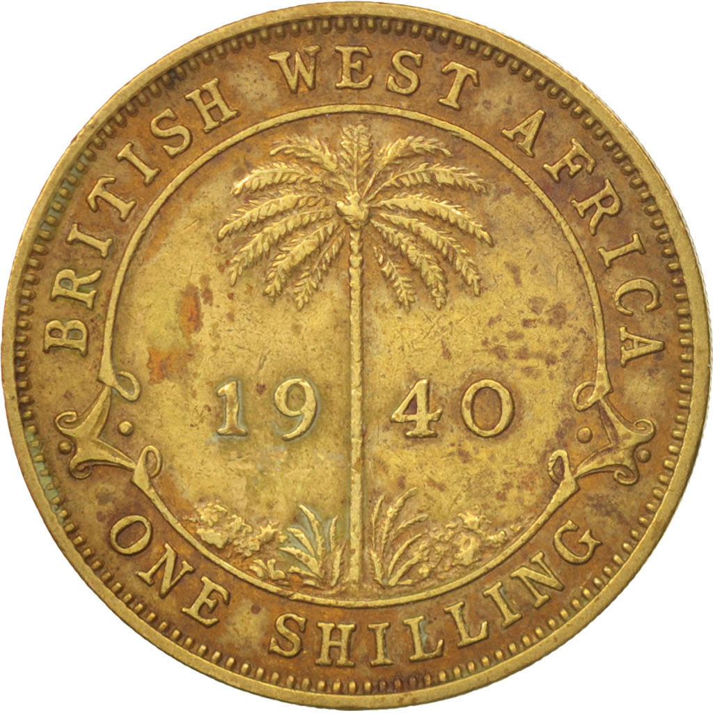 Coin, BRITISH WEST AFRICA, George VI, Shilling, 1940, VF(30-35), Nickel-brass