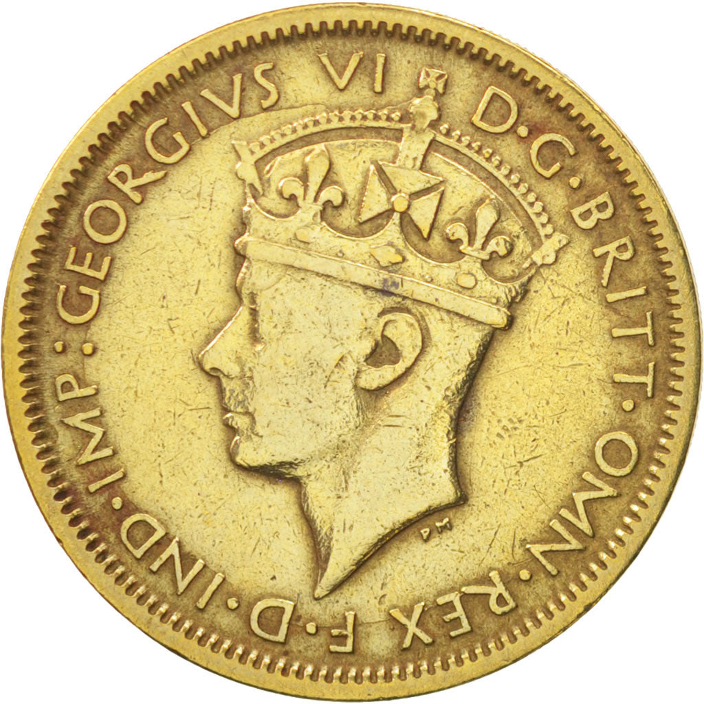 BRITISH WEST AFRICA, George VI, Shilling, 1942, TB+, Nickel-brass, KM:23