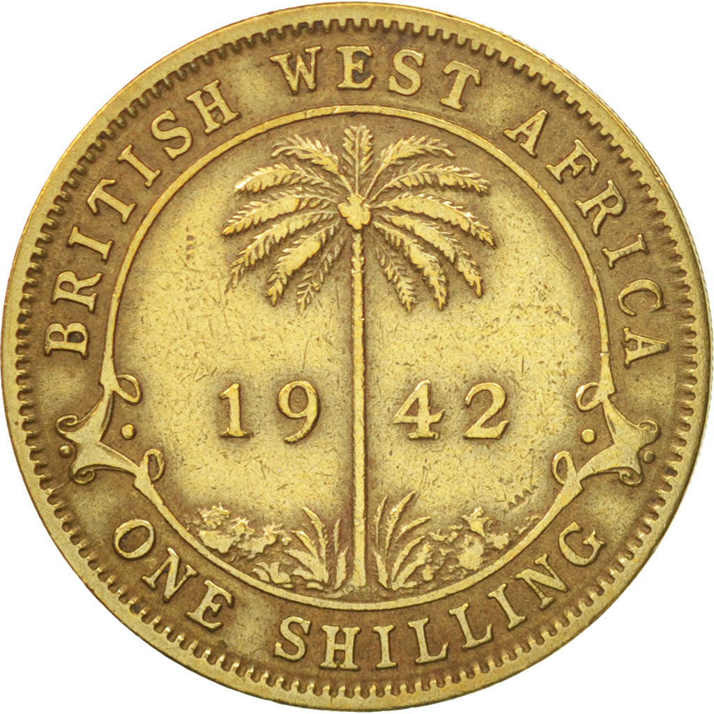 BRITISH WEST AFRICA, George VI, Shilling, 1942, TB+, Nickel-brass, KM:23