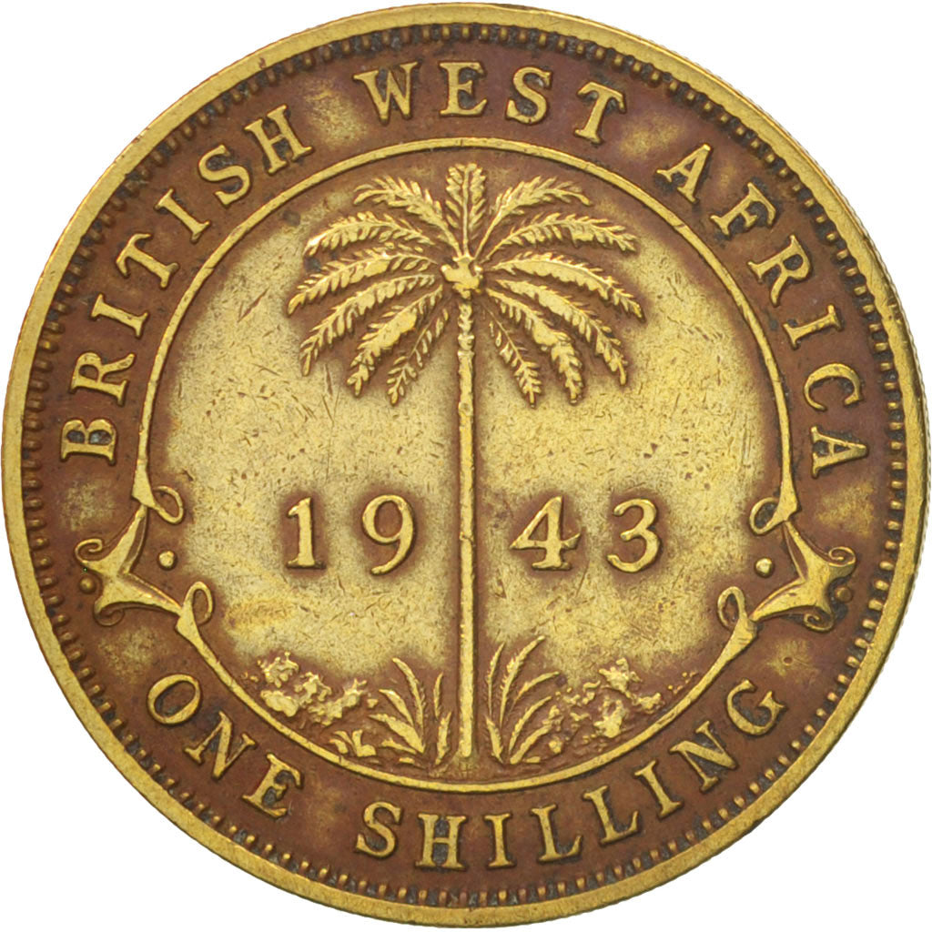 BRITISH WEST AFRICA, George VI, Shilling, 1943, EF(40-45), Nickel-brass, KM:23