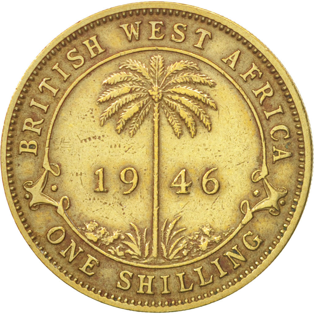 BRITISH WEST AFRICA, George VI, Shilling, 1946, SS, Nickel-brass, KM:23