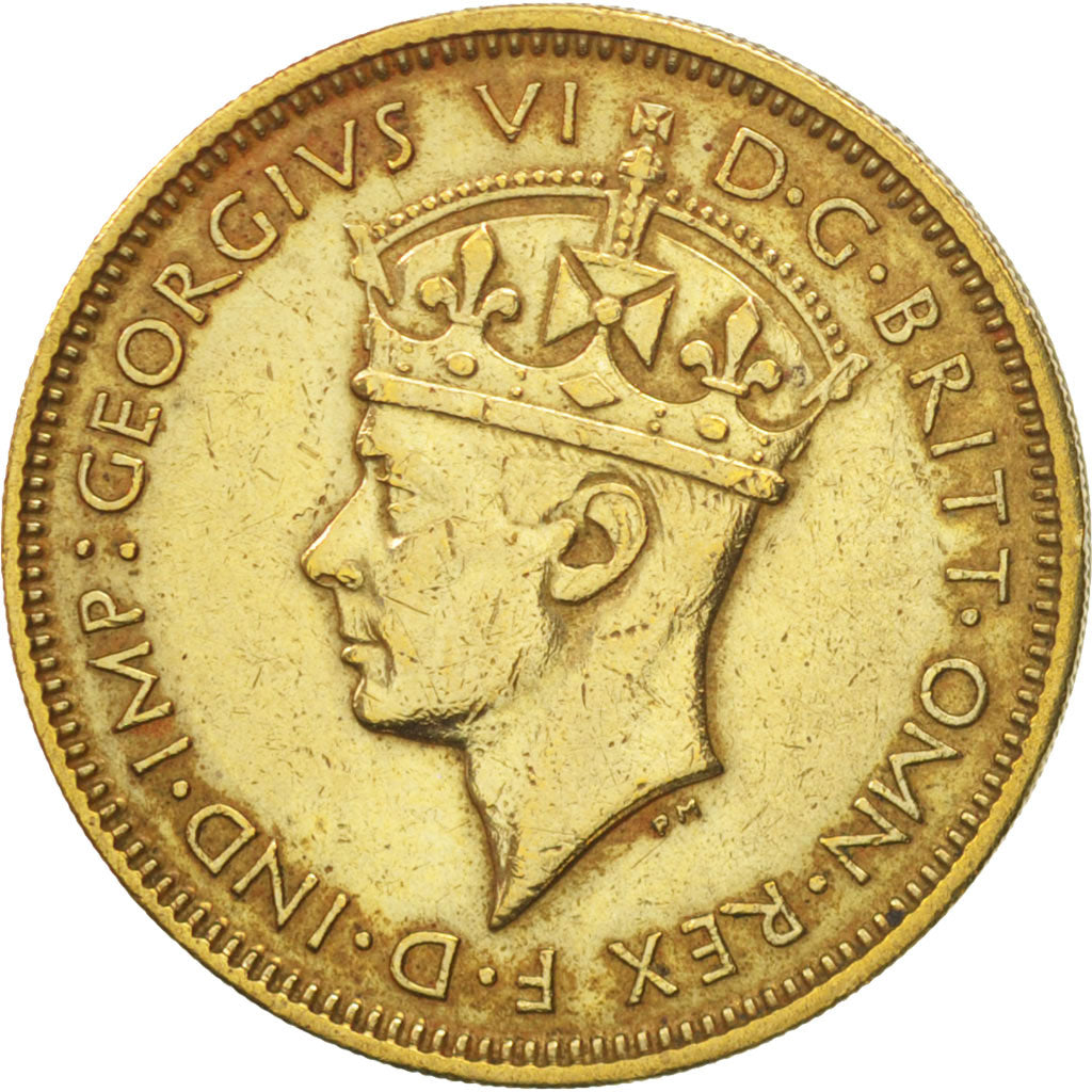 BRITISH WEST AFRICA, George VI, Shilling, 1947, EF(40-45), Nickel-brass, KM:23