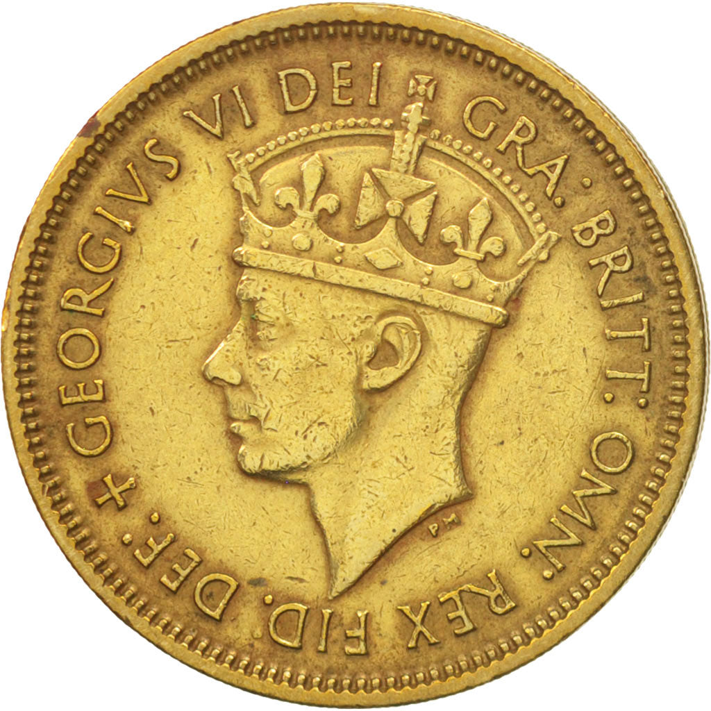 BRITISH WEST AFRICA, George VI, Shilling, 1949, EF(40-45), Tin-Brass, KM:28