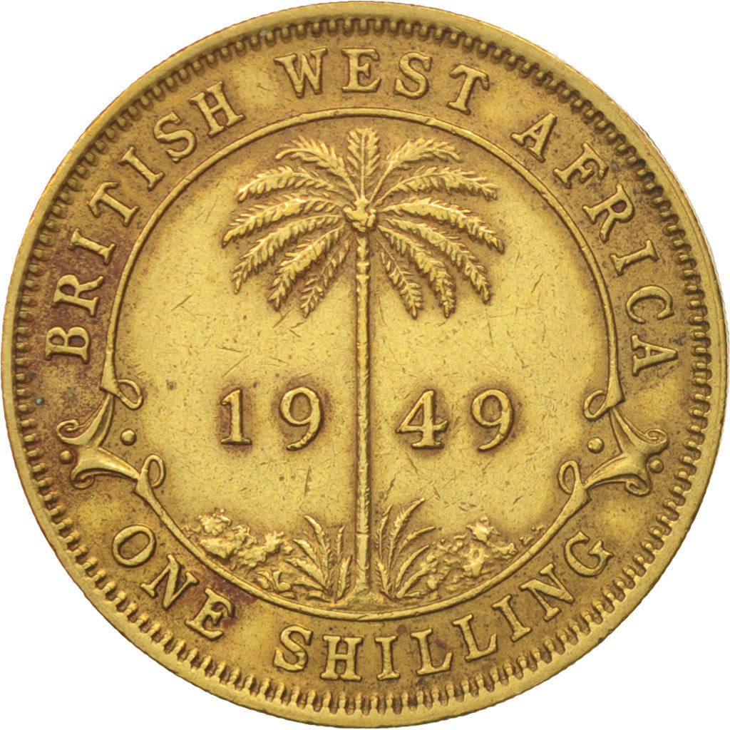 BRITISH WEST AFRICA, George VI, Shilling, 1949, EF(40-45), Tin-Brass, KM:28