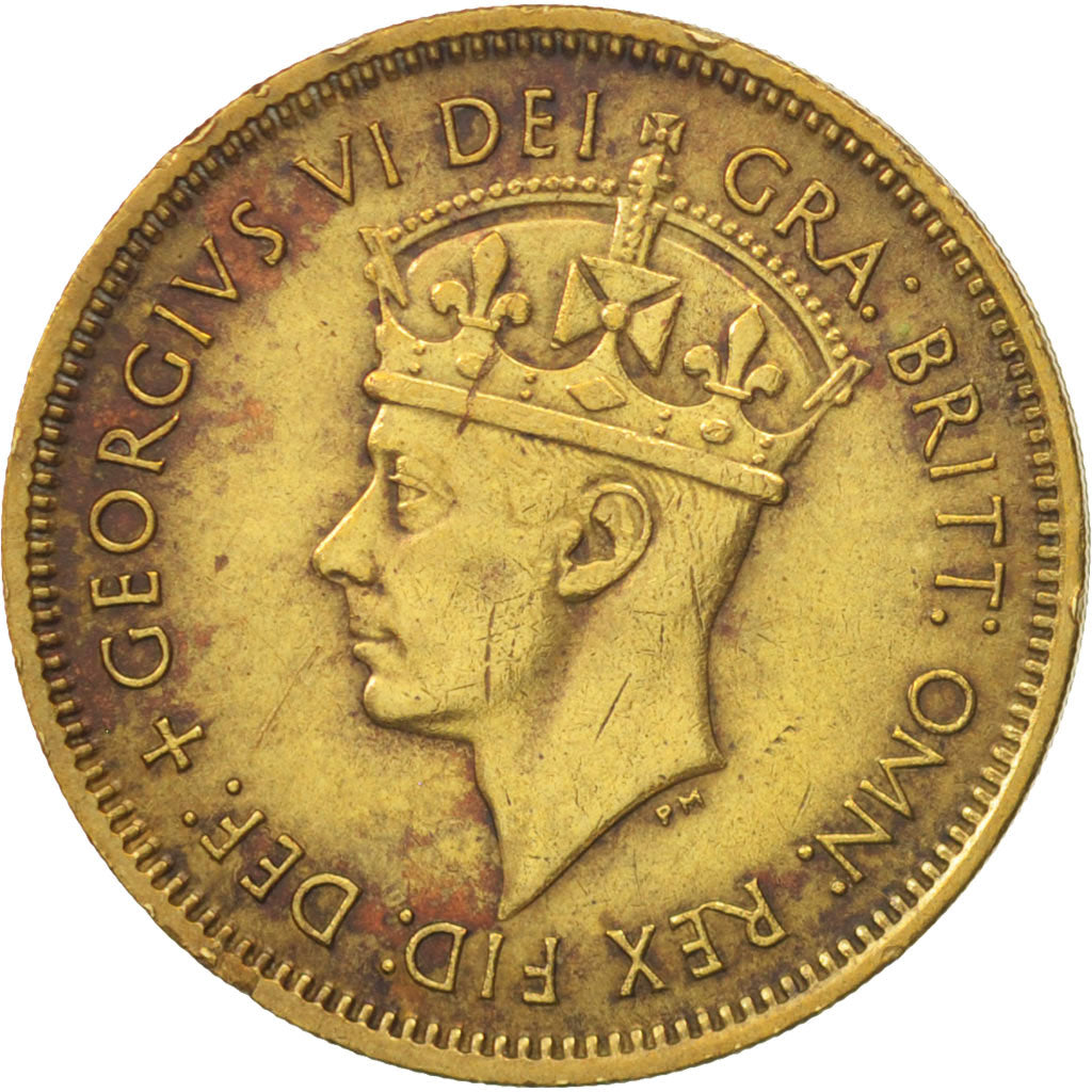 BRITISH WEST AFRICA, George VI, Shilling, 1952, EF(40-45), Tin-Brass, KM:28