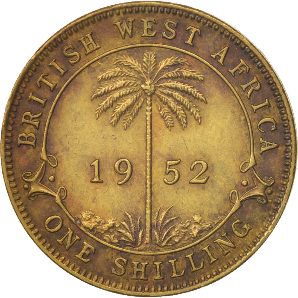 BRITISH WEST AFRICA, George VI, Shilling, 1952, EF(40-45), Tin-Brass, KM:28