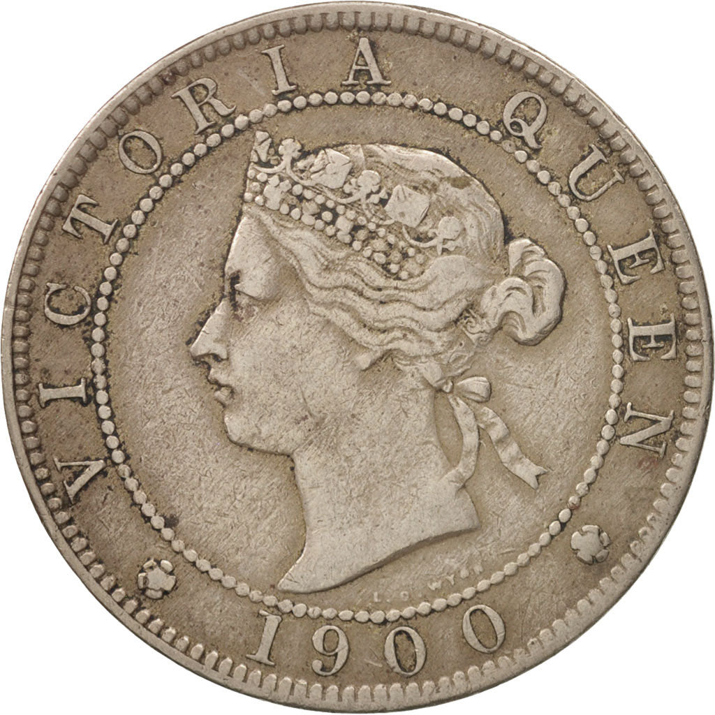 Jamaica, Victoria, Penny, 1900, Heaton, VF(30-35), Copper-nickel, KM:17