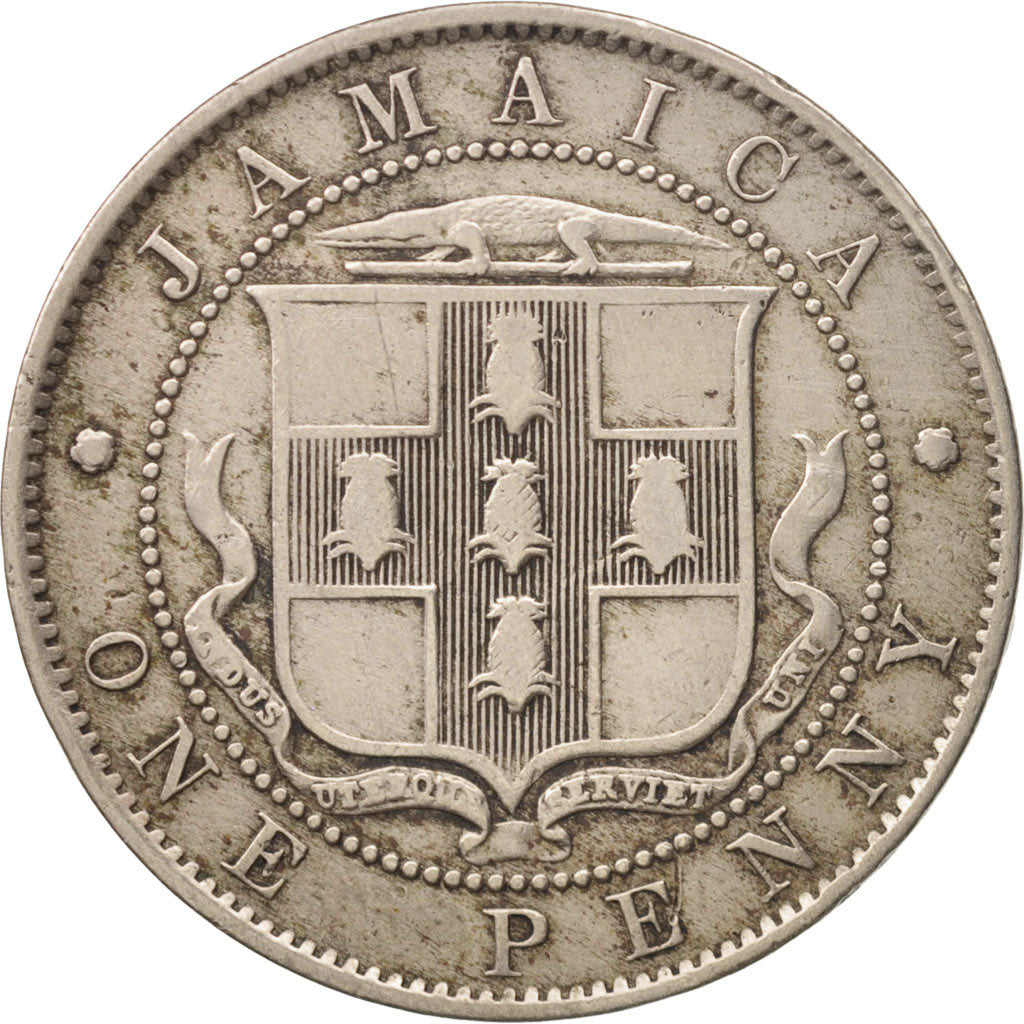 Jamaica, Edward VII, Penny, 1909, VF(20-25), Copper-nickel, KM:23
