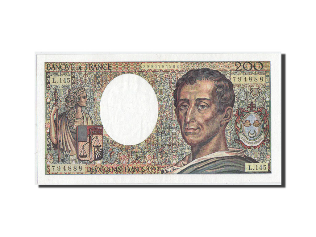 France, 200 Francs Montesquieu, 1992, KM:155e