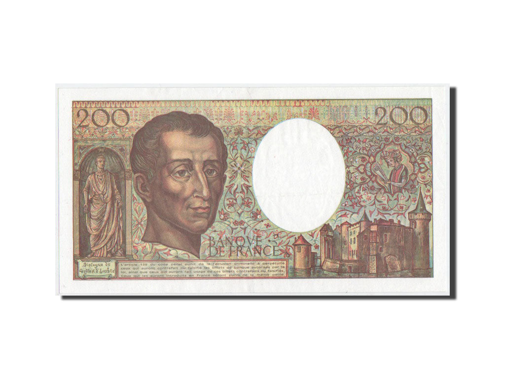 France, 200 Francs Montesquieu, 1992, KM:155e