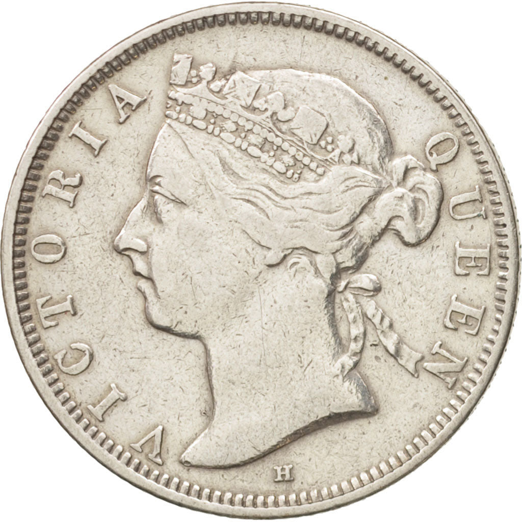 Hong Kong, Victoria, 20 Cents, 1891, Heaton, EF(40-45), Silver, KM:7
