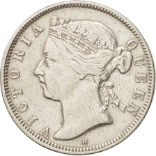 Hong Kong, Victoria, 20 Cents, 1891, Heaton, EF(40-45), Silver, KM:7