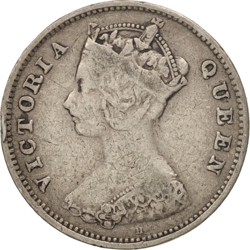 Coin, Hong Kong, Victoria, 10 Cents, 1900, Heaton, VF(20-25), Silver, KM:6.3