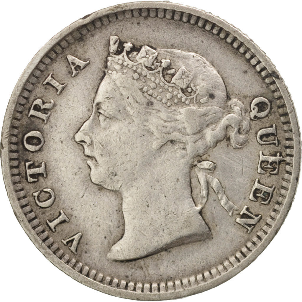 Hong Kong, Victoria, 5 Cents, 1888, S+, Silber, KM:5