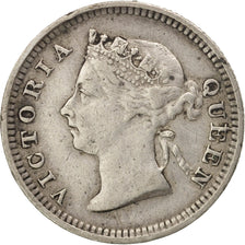 Hong Kong, Victoria, 5 Cents, 1888, S+, Silber, KM:5