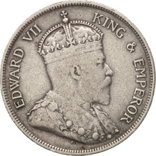 Straits Settlements, Edward VII, 50 Cents, 1907, VF(20-25), Silver, KM:24