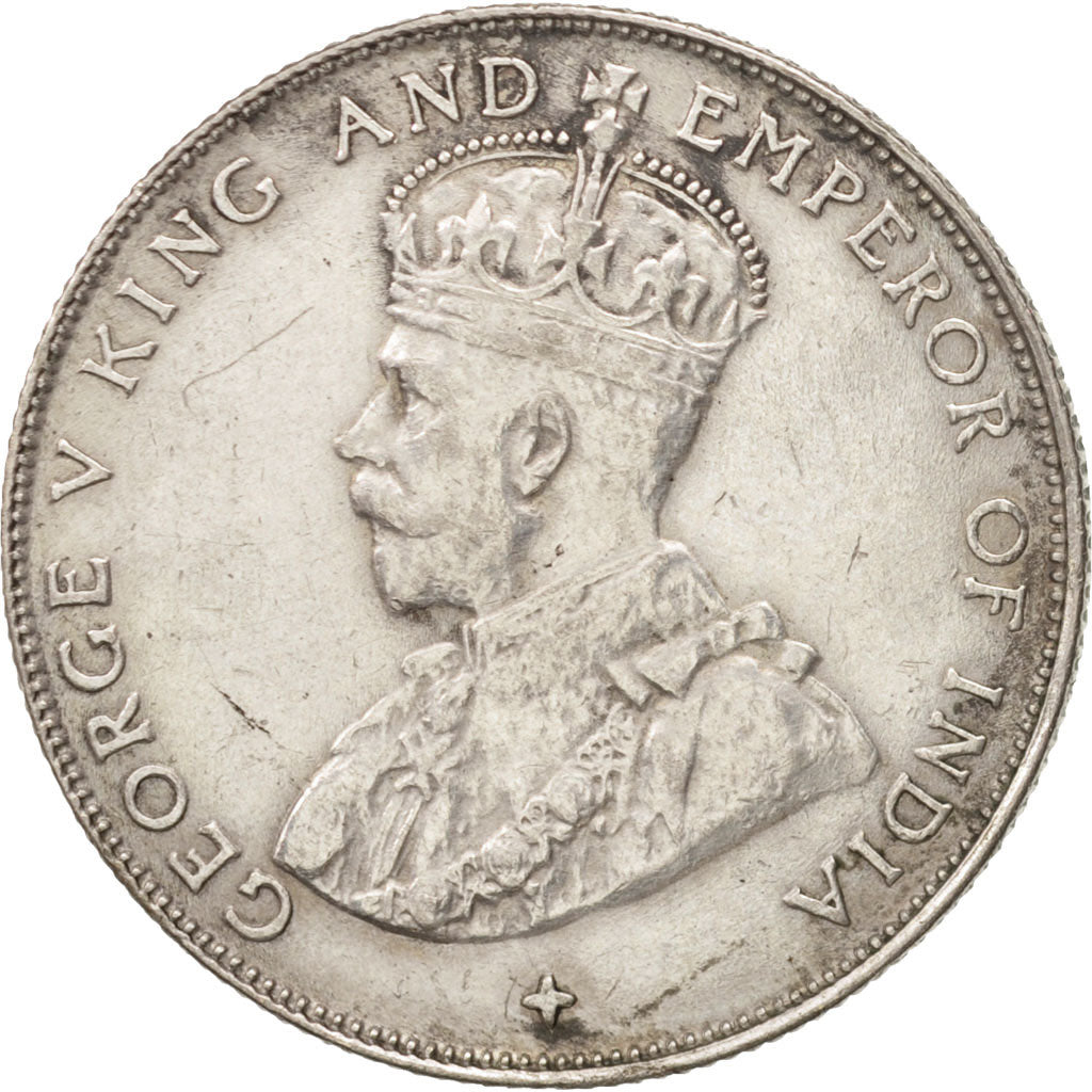 Straits Settlements, George V, 50 Cents, 1921, EF(40-45), Silver, KM:35.1