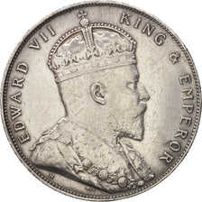Straits Settlements, Edward VII, Dollar, 1907, Heaton, SS, Silber, KM:26