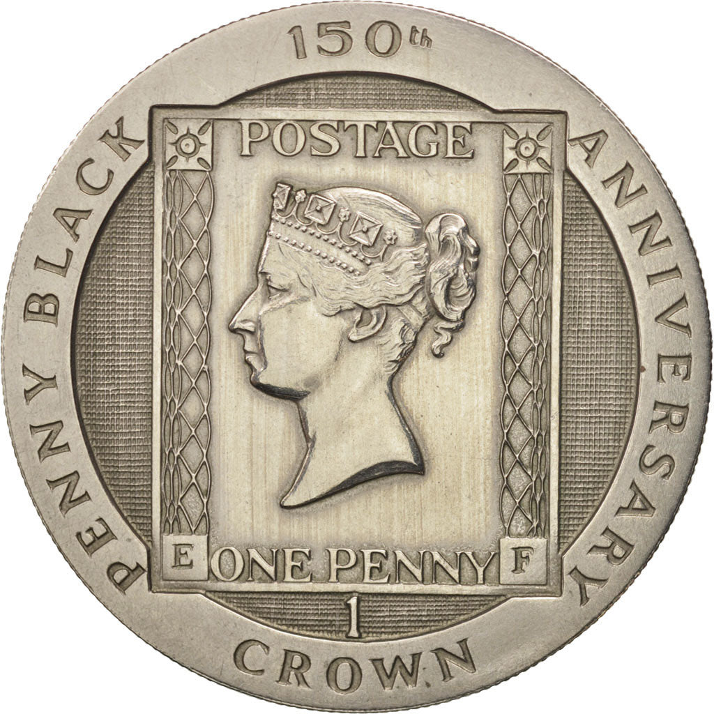 Isle of Man, Elizabeth II, Crown, 1990, Pobjoy Mint, AU(55-58), Copper-nickel