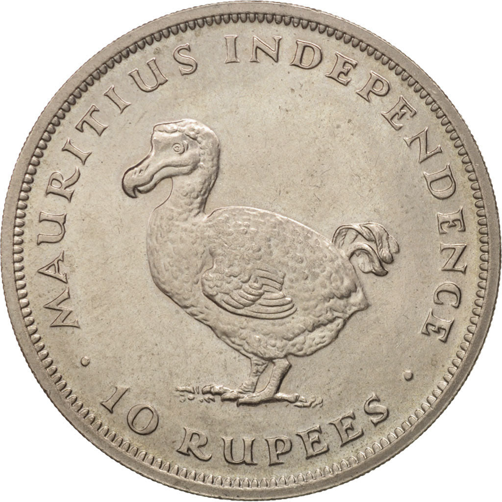Mauritius, Elizabeth II, 10 Rupees, 1971, MS(63), Copper-nickel, KM:38