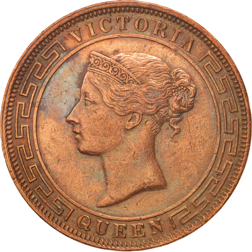 Ceylon, Victoria, 5 Cents, 1870, SS, Copper, KM:93