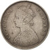 INDIA-BRITISH, Victoria, 1/2 Rupee, 1886, Bombay, VF(30-35), Silver, KM:491