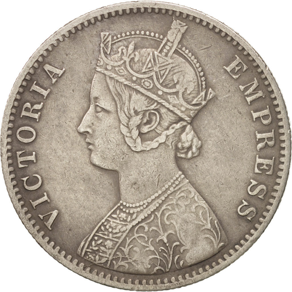 INDIA-BRITISH, Victoria, Rupee, 1901, Calcutta, VF(30-35), Silver, KM:492
