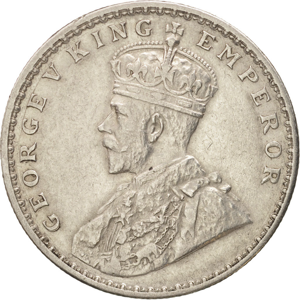 INDIA-BRITISH, George V, Rupee, 1913, SS, Silber, KM:524