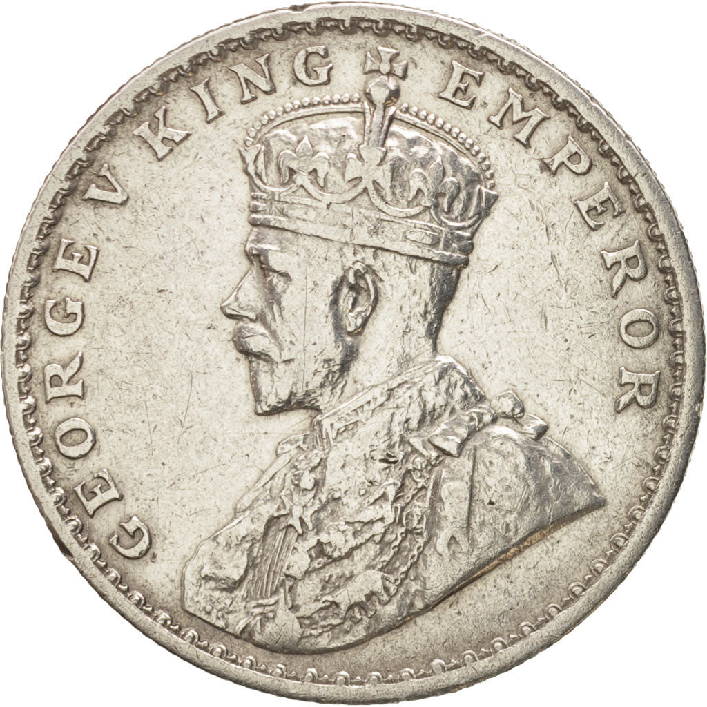 INDIA-BRITISH, George V, Rupee, 1913, S+, Silber, KM:524