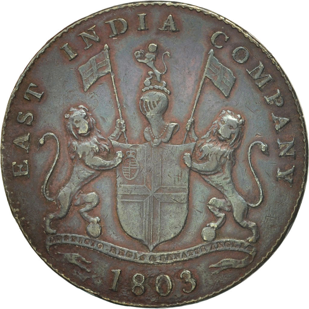 INDIA-BRITISH, MADRAS PRESIDENCY, 20 Cash, 1803, Soho Mint, Birmingham