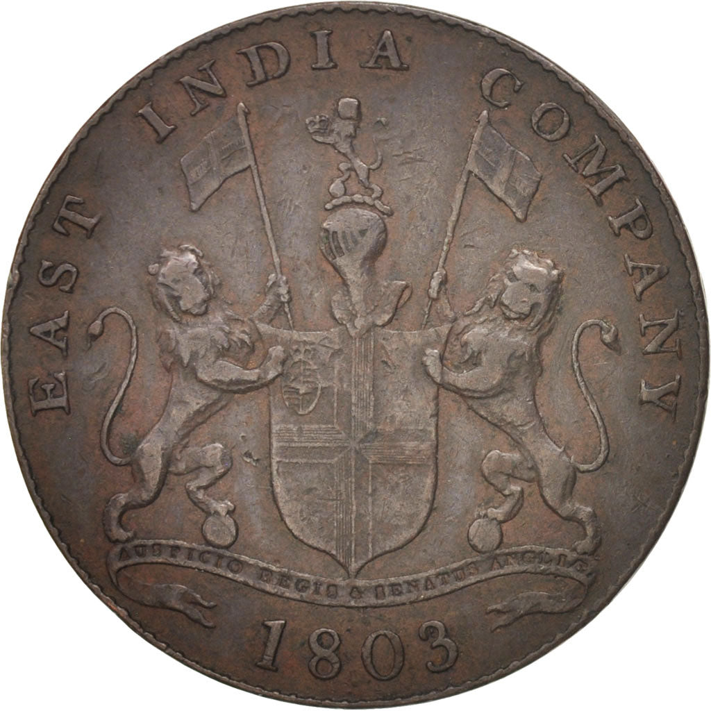 INDIA-BRITISH, MADRAS PRESIDENCY, 20 Cash, 1803, Soho Mint, Birmingham