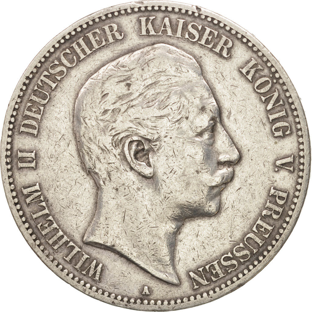 Deutsch Staaten, PRUSSIA, Wilhelm II, 5 Mark, 1903, Berlin, SS, Silber, KM:523