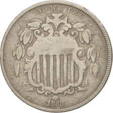 United States, Shield Nickel, 5 Cents, 1868, U.S. Mint, Philadelphia, VF(20-25)