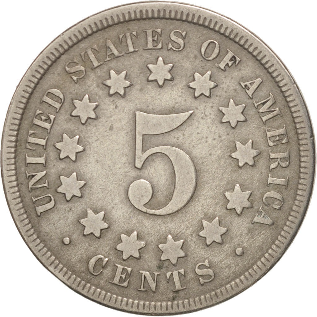 Vereinigte Staaten, Shield Nickel, 5 Cents, 1868, U.S. Mint, Philadelphia, S