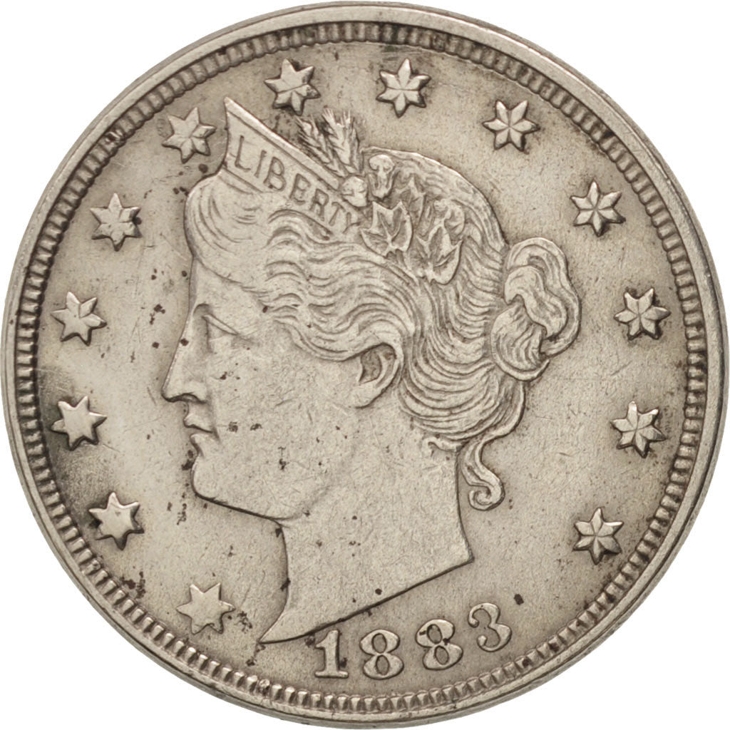 États-Unis, Liberty Nickel, 5 Cents, 1883, U.S. Mint, Philadelphia, TTB
