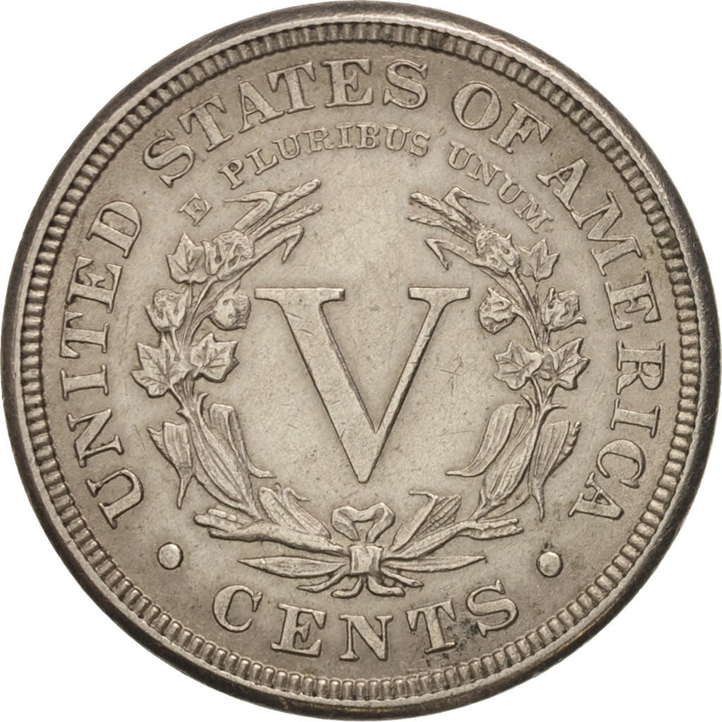 United States, Liberty Nickel, 5 Cents, 1884, U.S. Mint, Philadelphia