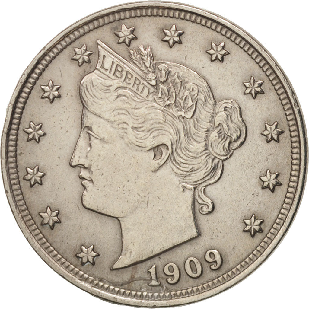 United States, Liberty Nickel, 5 Cents, 1909, U.S. Mint, Philadelphia
