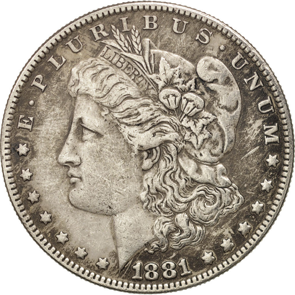 United States, Morgan Dollar, Dollar, 1881, U.S. Mint, Philadelphia, VF(30-35)
