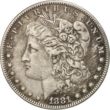 United States, Morgan Dollar, Dollar, 1881, U.S. Mint, Philadelphia, VF(30-35)