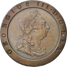 Coin, Great Britain, George III, 2 Pence, 1797, AU(50-53), Copper, KM:619
