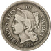 Estados Unidos, Nickel 3 Cents, 1868, U.S. Mint, Philadelphia, BC+, Cobre -